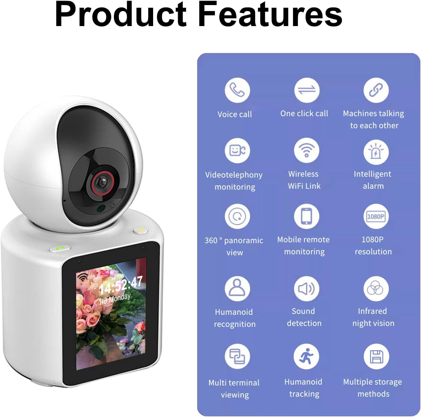 Two Way Video Calling Pet Camera with 2.8 inch HD Screen - Image 3